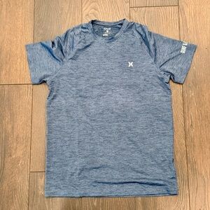 Hurley Dri-Fit Performance Tee, Blue Heather, Size Medium